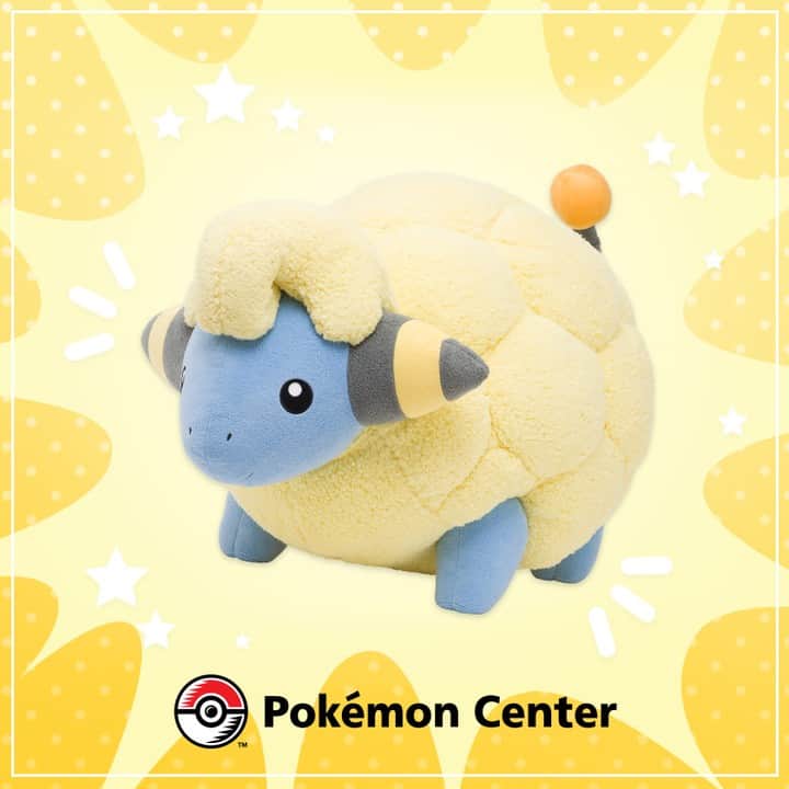Pokémonさんのインスタグラム写真 - (PokémonInstagram)「What’s cuter than a big Mareep plush? An even bigger Mareep plush!  Standing about 2 feet tall, this jumbo plush is perfect for big hugs and lots of snuggles. ⚡️💛 US Trainers: this large fluffy friend is available for preorder at the #PokemonCenter. Tap the link in our bio!」8月3日 7時00分 - pokemon