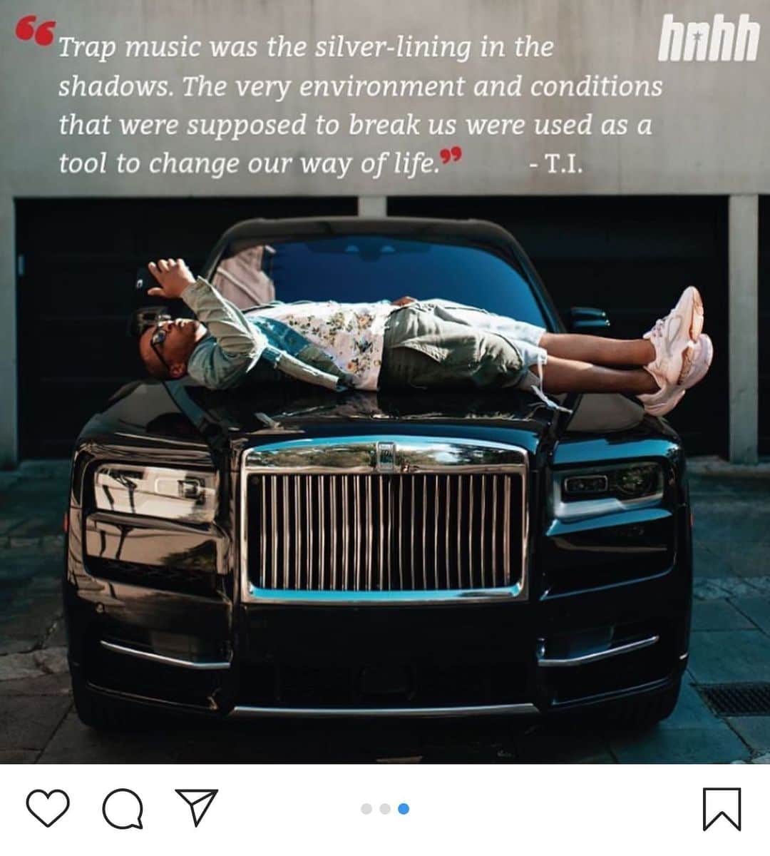 T.I.さんのインスタグラム写真 - (T.I.Instagram)「Who me? Oh I’m Just casually sun bathing on the Cullinan in AKOO @akooclothing ..... @hnhh_official #Revalations Check it out‼️👑」8月3日 7時37分 - tip