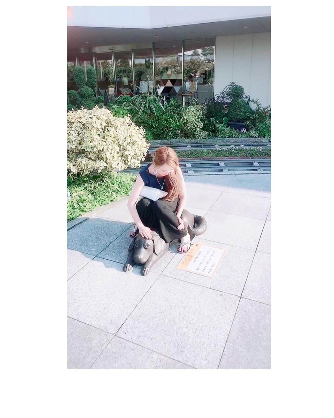 asamiのインスタグラム：「暑いから気をつけてください！ って座りながら読んで ｢あっつーぅ(笑)｣ 乗りたがり...♪*ﾟ」