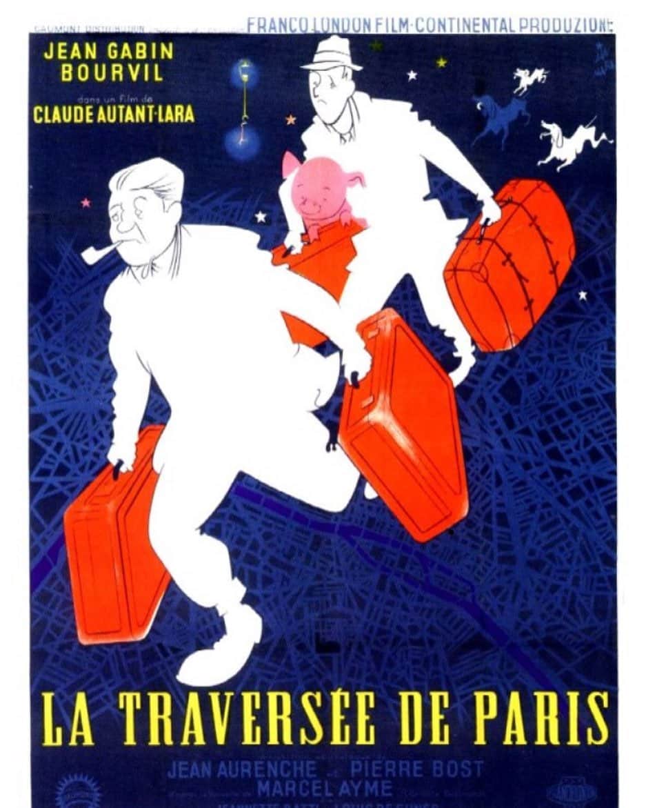 猫沢エミさんのインスタグラム写真 - (猫沢エミInstagram)「『パリ横断』クロード・オータン＝ララ監督、ジャン・ギャバン主演、ブールヴィル、ルイ・ドゥ・フュネス出演。  公開当時のポスターがめちゃめちゃかわゆい😍 今とは違い、各映画館などで独自のポスターが作られていたようで、ひとつの映画に何パターンものポスターが存在します。古い映画のポスターコレクターたちは、ひとつの映画に特化して集める人も。  パリ7区、中国寺院スタイルの映画館『ラ・パゴド』のはす向かいには、マニアが足しげく通う、価値の高い古い映画のポスターや資料を扱う有名な専門店があります。  明日、17時より。お待ちしています❣️ #猫沢映画館 #ゴーモン珠玉のフランス映画史 #パリ横断 #Latraverséedeparis #猫パリ」8月3日 21時06分 - necozawaemi