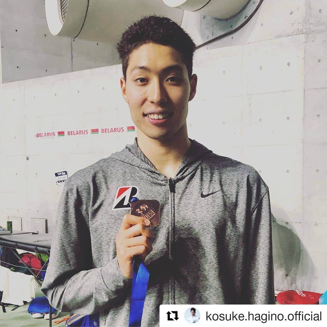 萩野公介のインスタグラム：「今日までの間、たくさんのご声援ありがとうございました。 こうして今日またスタート台の前に立つことが出来ました。 応援してくださっている皆様のお陰です。 本当にありがとうございます。  また全力で皆さんの力をもらいながら 頑張ります！  #teambridgestone #chaseyourdream #nike #justdoit」