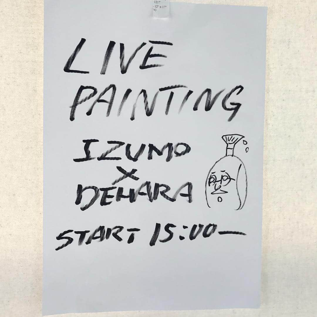 デハラユキノリさんのインスタグラム写真 - (デハラユキノリInstagram)「livepainting at gallery 15:00〜 angelabbygallery イズモとデハラ」8月3日 14時54分 - deharayukinori