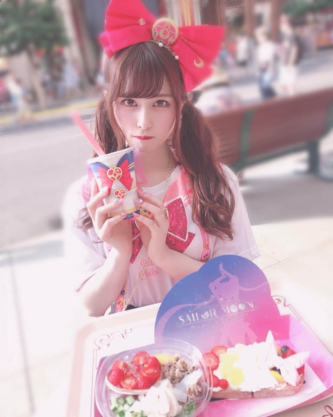 田北香世子さんのインスタグラム写真 - (田北香世子Instagram)「セーラームーンのコラボメニューも勿論食べたよ💓 サラダめっちゃ美味しくて普通に毎日食べたいやつだった🥗」8月3日 16時05分 - kayoko_takita