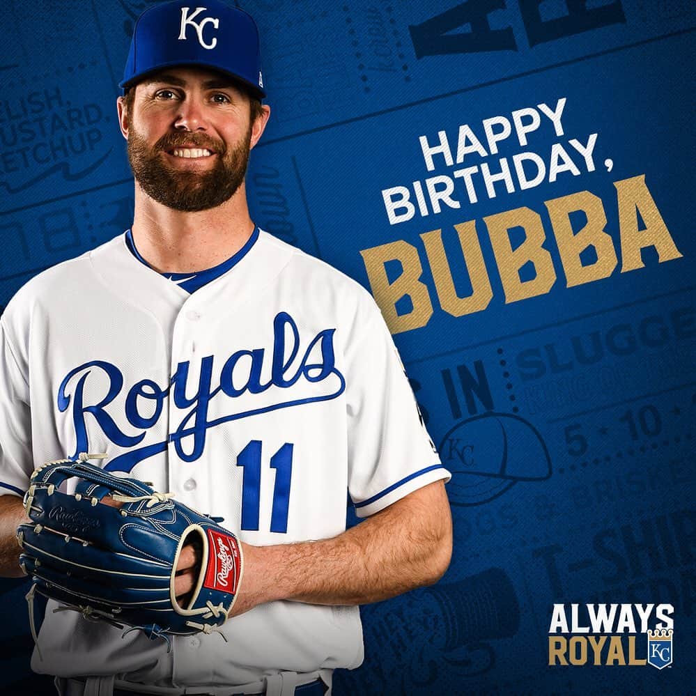 カンザスシティ・ロイヤルズさんのインスタグラム写真 - (カンザスシティ・ロイヤルズInstagram)「Double-tap to wish Bubba a Happy Birthday! 🥳 #AlwaysRoyal」8月3日 22時07分 - kcroyals