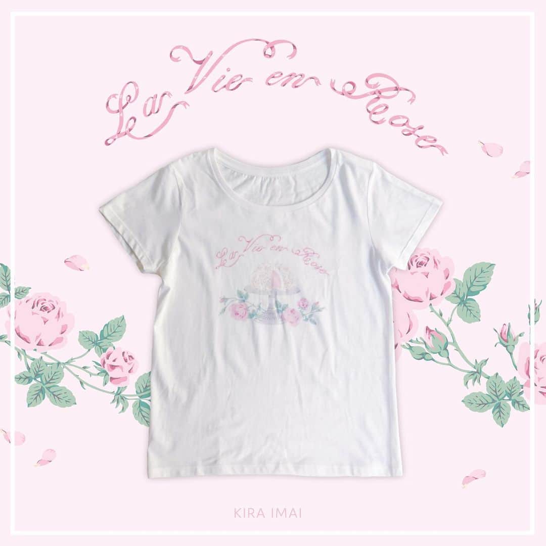 今井キラのインスタグラム：「Etoile et Griotte POP-UP STORE﻿ “Sweet Heart CAKERY”のアイテムがWebStoreに入荷しました🎂﻿ Tシャツも入荷しています〜﻿ コラボレターセットはEtoile et GriotteさんのSHOPに入荷予定ですので、お待ちください💌﻿ https://kiraimai.booth.pm﻿ ﻿ #SweetHeart_CAKERY」