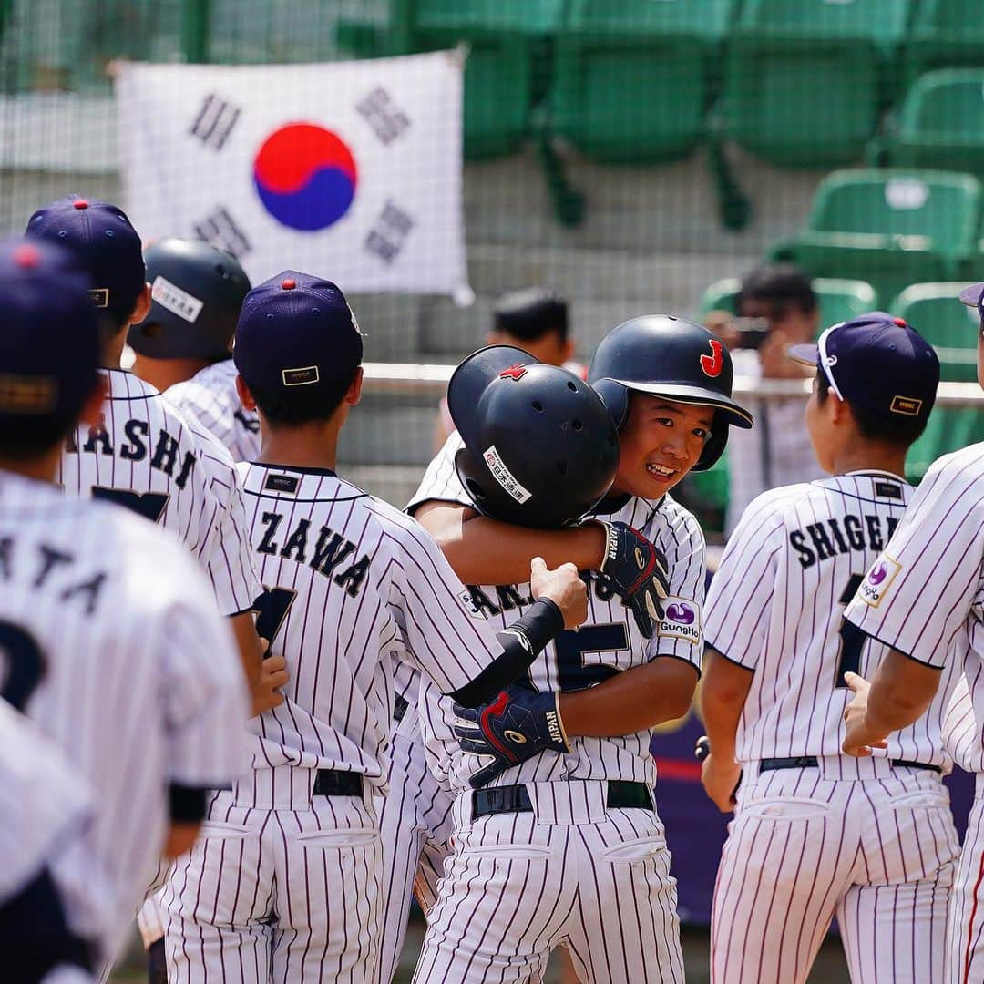 侍ジャパンさんのインスタグラム写真 - (侍ジャパンInstagram)「⠀ 第5回 WBSC U-12 ワールドカップ スーパーラウンド 第2戦 日本 8x - 7 韓国  延長の末、韓国にサヨナラ勝ち👍 初の決勝進出を決める‼️ ⠀ ⠀ #侍ジャパン #U12代表 #ワールドカップ #川越昂太郎 #江尻慎太郎 #坂本慎太郎 #生田目博之介 #桑元信祐 #片岡大瑠 #青木朔真 #髙橋昇聖 #川下晃汰」8月3日 18時54分 - samuraijapan_official