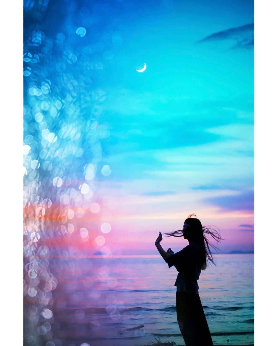 メグのん♡ A k i k oのインスタグラム：「♡Midsummer night monologue . . . 暑くてたまらんので 涼しげなのをポストします🍧 . . . ♡」