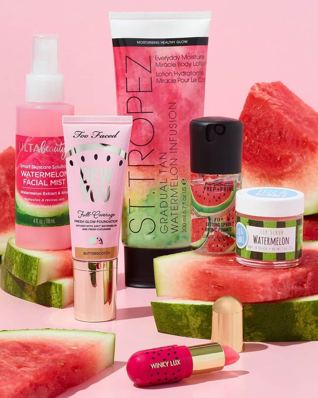 ULTA Beautyさんのインスタグラム写真 - (ULTA BeautyInstagram)「Sweet like summer 🍉☀️ Indulge in all these watermelon treats for #NationalWatermelonDay! Bonus: watermelon is super hydrating and full of vitamins. Drop a 🍉 if you love it👇#ultabeauty」8月3日 23時05分 - ultabeauty