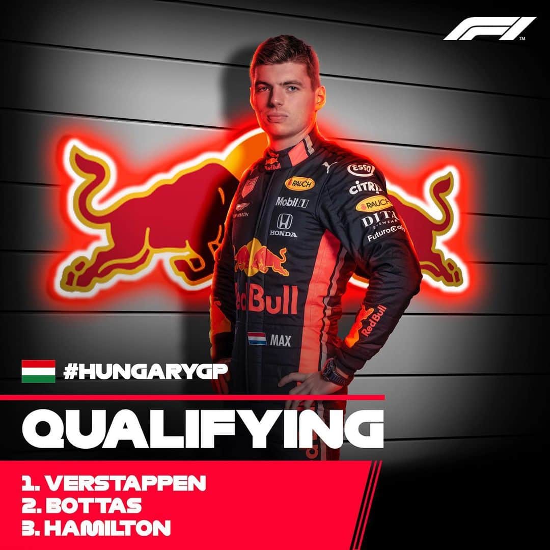 F1さんのインスタグラム写真 - (F1Instagram)「A FIRST POLE FOR MAX VERSTAPPEN! . @maxverstappen1 takes his maiden pole position and becomes the 100th different pole-sitter in F1 👏👏👏 . #HungarianGP 🇭🇺 #Formula1 #F1」8月3日 23時03分 - f1