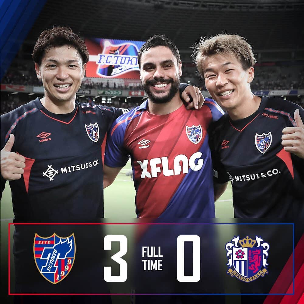 FC東京オフィシャルグッズさんのインスタグラム写真 - (FC東京オフィシャルグッズInstagram)「✊ ⏰試合終了🔵🔴 #FC東京 3-0 #セレッソ大阪 . 耐えて流れを掴み、後半に3得点を奪い、完封勝利!!!!!!!✊✊✊ 8月のホーム3連戦初戦を勝利で飾りました!!!!🙌🙌🙌 @fctokyoofficial  #首位東京 #FC東京 #fctokyo #tokyo」8月3日 23時48分 - fctokyoofficial