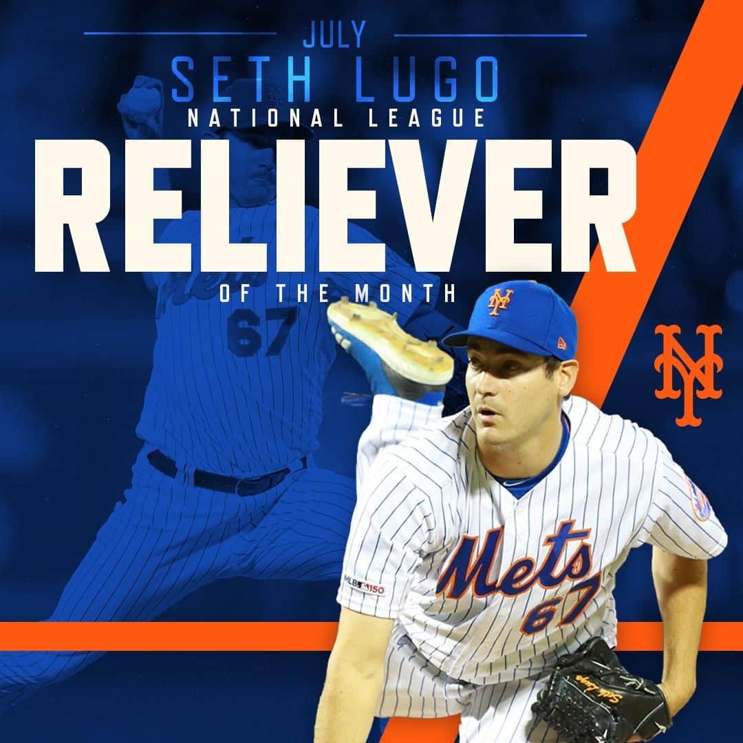 ニューヨーク・メッツさんのインスタグラム写真 - (ニューヨーク・メッツInstagram)「👏👏 Seth Lugo 👏👏 Lu🐐 has been named the NL Reliever of the Month!」8月4日 1時07分 - mets