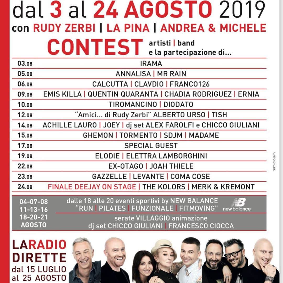のインスタグラム：「Brandina loves @fiat 500 qui a @cittadiriccione per il @deejay_on_stage , vi aspettiamo」