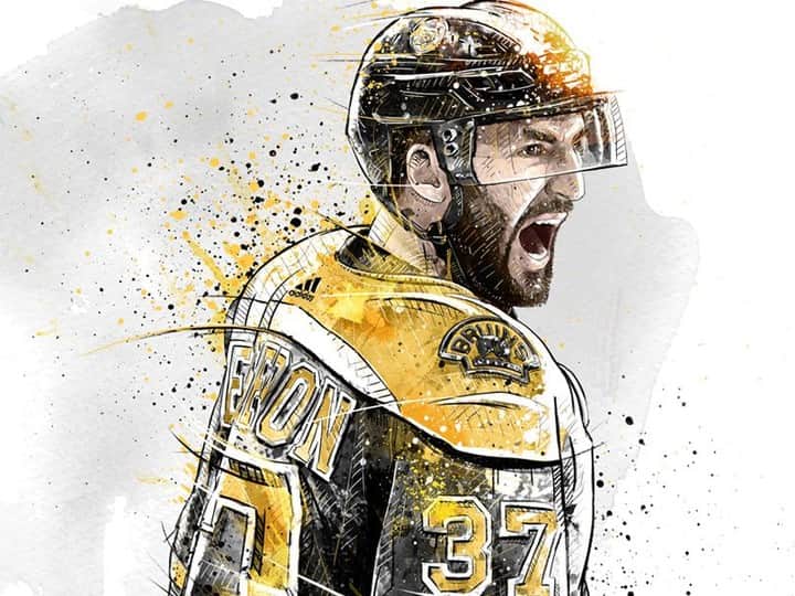 Dribbbleさんのインスタグラム写真 - (DribbbleInstagram)「Splatter! Sport Illustration for Adidas: Patrice Bergeron by Sergio Ingravalle. Click the link in our bio to see more and follow this designer on Dribbble. ⠀ ⠀ #dribbble #dribbblers #design #illustration #adidas #PatriceBergeron」8月4日 7時30分 - dribbble