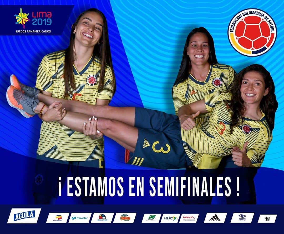 サッカー コロンビア代表チームのインスタグラム：「Nuestra Selección Colombia Femenina de Mayores clasificó a semifinales de los Juegos Panamericanos 💪🏼👊🏼🔥」