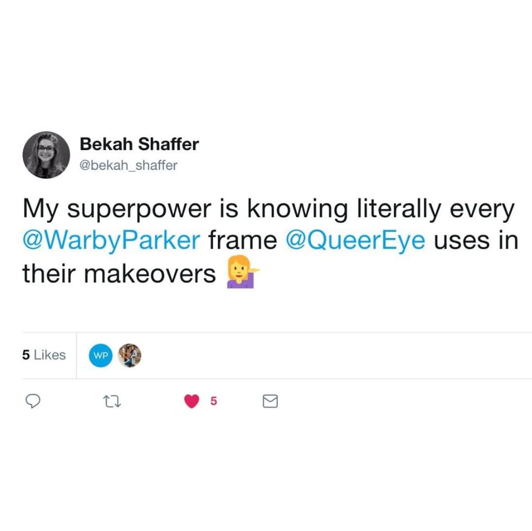 Warby Parkerのインスタグラム：「Who's spotted our frames in the latest season of @QueerEye? 👓💕」