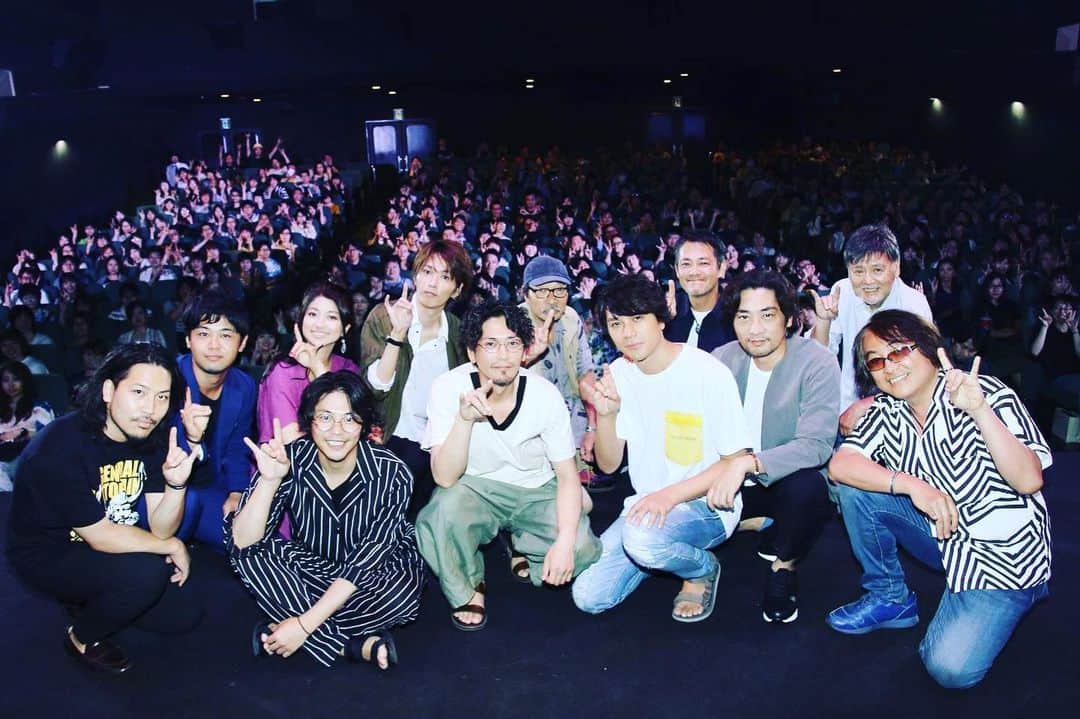 椿隆之のインスタグラム：「HE-LOW THE SECOND  昨日は、映画舞台挨拶  皆んなが居てビックリしたよ  #高野八誠  #須賀貴匡、#青柳尊哉、#松田賢二、ぼく、#柳沢なな、#筒井巧、#村石廣簣 、#佐々木仁、#佐藤寛之、 #鈴村展弘  #hero  #特撮  #tokusatsu」