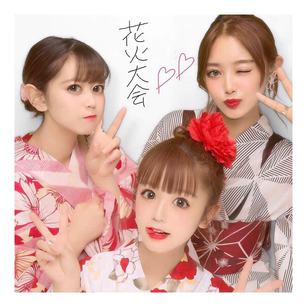 のインスタグラム：「浴衣着て花火大会🎆👘❤️ ・ #浴衣 #花火大会 #江戸川花火大会 #ぷりんと倶楽部」