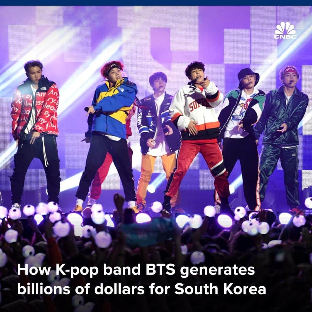 CNBCさんのインスタグラム写真 - (CNBCInstagram)「What do BTS, a seven-member South Korean boy band from Seoul, and The Beatles have in common? They've both had three albums hit the No. 1 spot in America in less than a year.⁠ ⁠ Members RM, Jin, Suga, J-Hope, Jimin, V and Jungkook, skilled dancers, singers and rappers, were brought together through a series of auditions in 2011 and 2012. They debuted in 2013 and signed to South Korean entertainment company Big Hit Entertainment.⁠ ⁠ The group's popularity exploded in the U.S. in 2017 when they performed at the American Music Awards, but their fan base transcends borders. ⁠ ⁠ Their most recent album, "Map of the Soul: Persona," had more than 3 million preorders internationally and, upon release, shot to No. 1 on iTunes album charts in 89 countries.⁠ ⁠ Through factors like tourism and merchandise sales, the group is worth $3.6 billion per year to the economy of South Korea, according to the Hyundai Research Institute.⁠ ⁠ Visit the link in bio to see watch the story of BTS's meteoric rise.」8月4日 11時05分 - cnbc