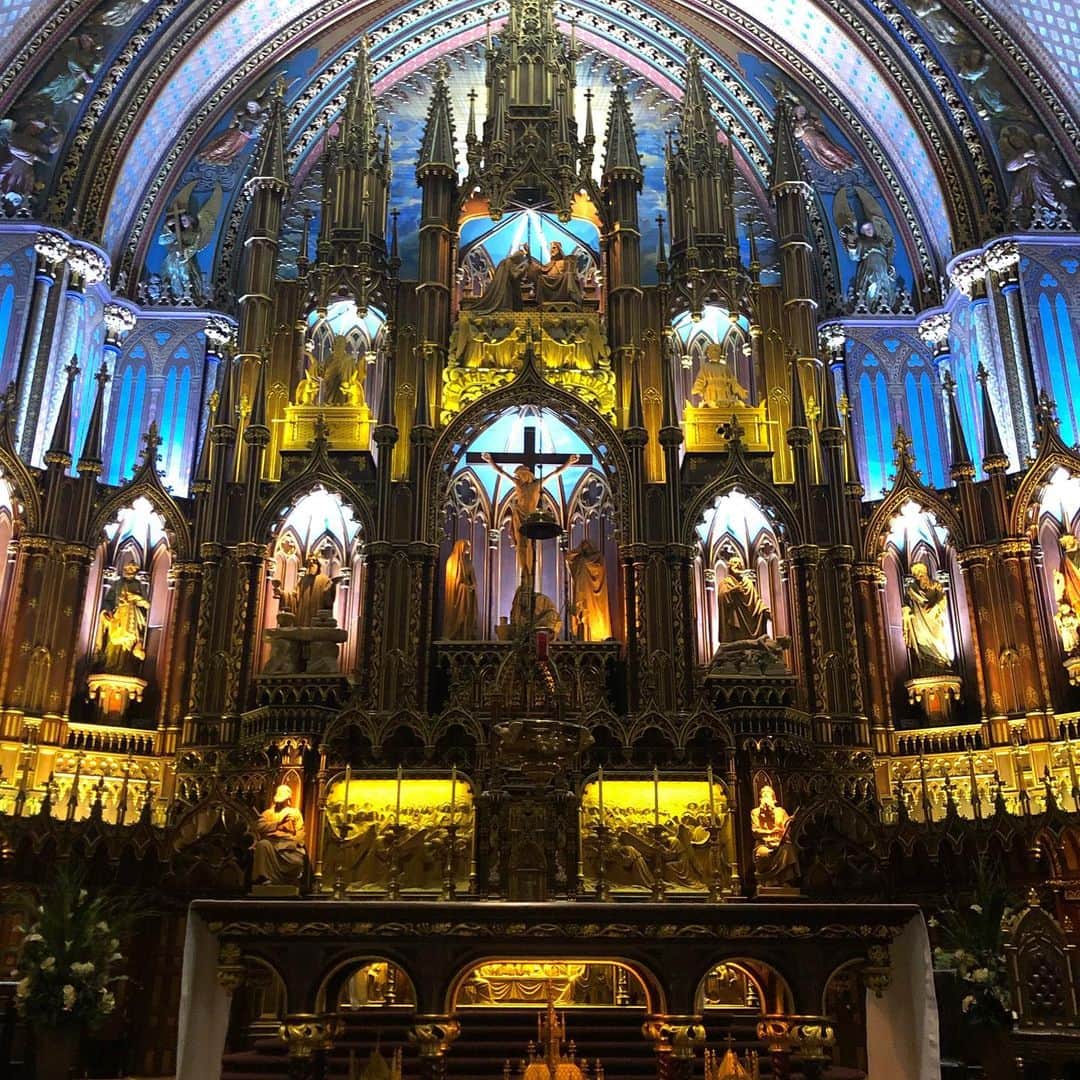 橋本壮市のインスタグラム：「モントリオールにある大聖堂🇨🇦 #カナダ #時間差投稿 #世界遺産 #Canada」
