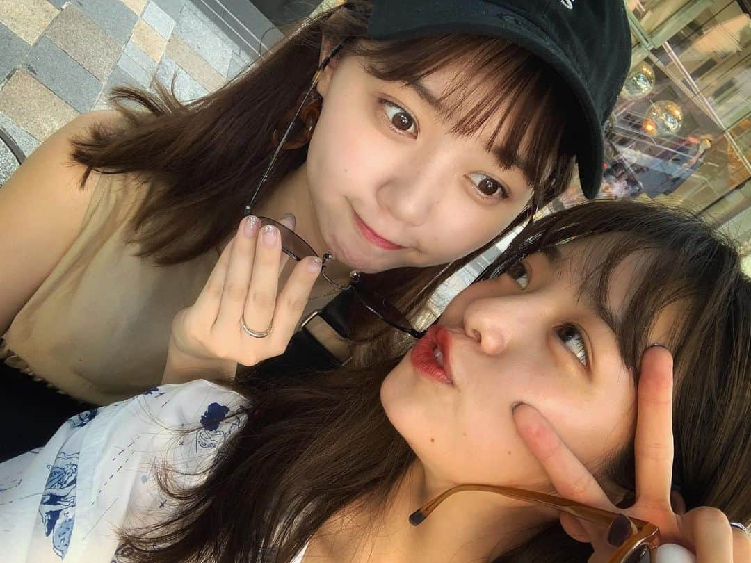 江野沢愛美さんのインスタグラム写真 - (江野沢愛美Instagram)「先日のまゆう選手 ずっと合わなくてひっさびさにご飯食べた！！次は買い物とかき氷☺︎」8月4日 13時32分 - enosawa_manami