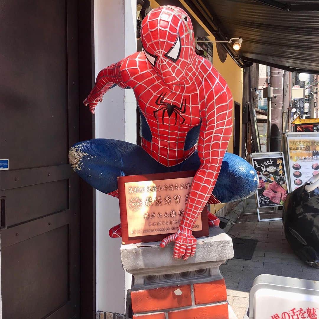のインスタグラム：「どうやら神戸にはスパイダーマンが住んでいるらしい！」