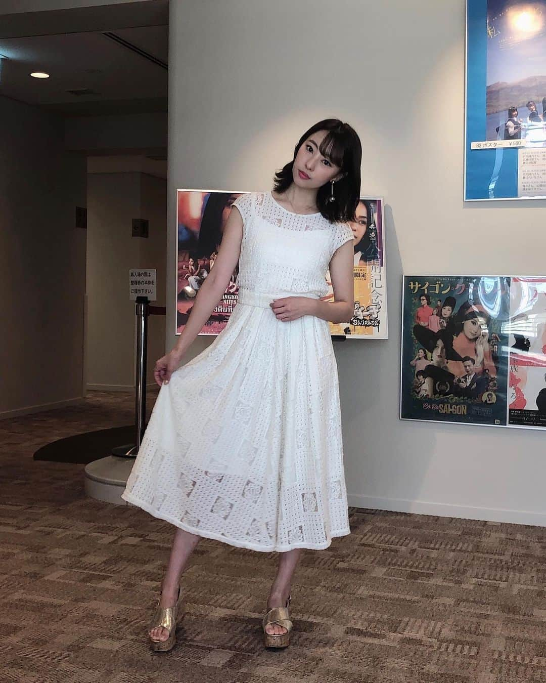 藤江れいなさんのインスタグラム写真 - (藤江れいなInstagram)「映画「私たちは、」 舞台挨拶ありがとうございました☺️ #２２時の嫁  #私服 #ootd #fashion #コーディネート #セットアップ #lilybrown #サンダル #gu」8月5日 0時53分 - 01nyan0201