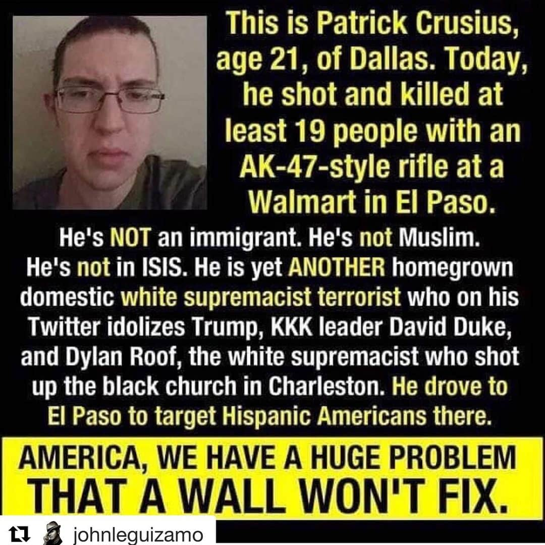 ジュディ・レイエスさんのインスタグラム写真 - (ジュディ・レイエスInstagram)「Fuck thoughts and prayers.  #guncontrolNow #elpasoshooting」8月5日 1時50分 - itisijudyreyes1