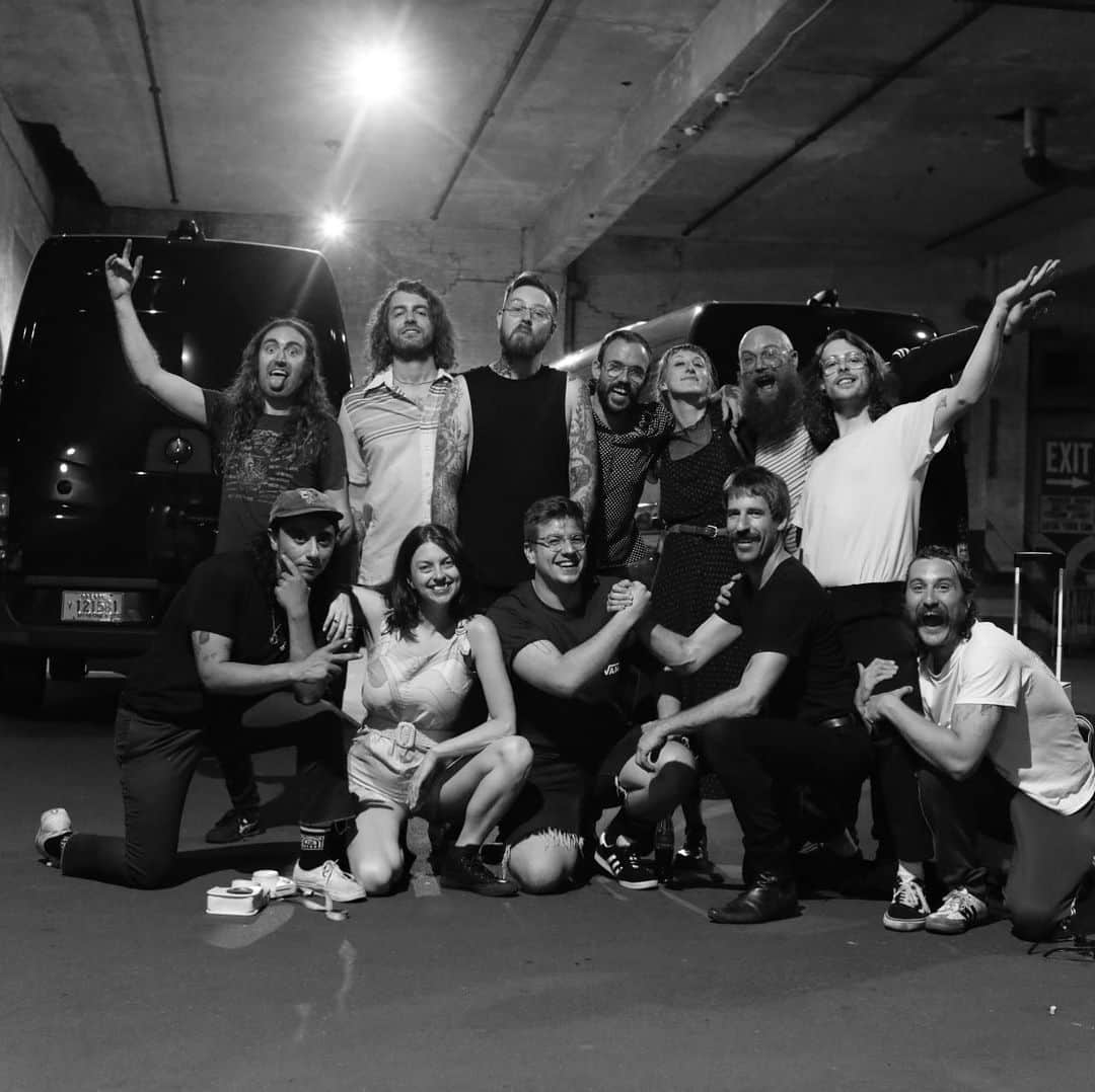 A Place to Bury Strangersのインスタグラム：「Freak sandwich!  Thanks @ebruyildiz for being awesome and capturing the love in the air!」