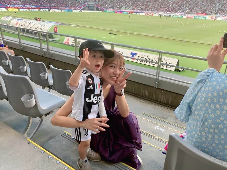 本橋優華さんのインスタグラム写真 - (本橋優華Instagram)「甥っ子初スタジアム🏟 ナイターは涼しくて観戦側は最高な季節ですね◡̈* #summer#soccer#stadium#nightgame#goodtime#sports#fun#jleague#fctokyo#サッカー#fc東京#セレッソ大阪」8月4日 19時06分 - uk_jp