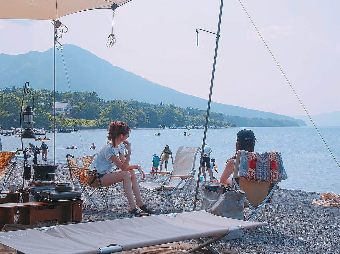 美香さんのインスタグラム写真 - (美香Instagram)「支笏湖💙💚💙 #夏休み #帰省 #北海道 #支笏湖 #🏕」8月4日 20時02分 - mikaofficial99