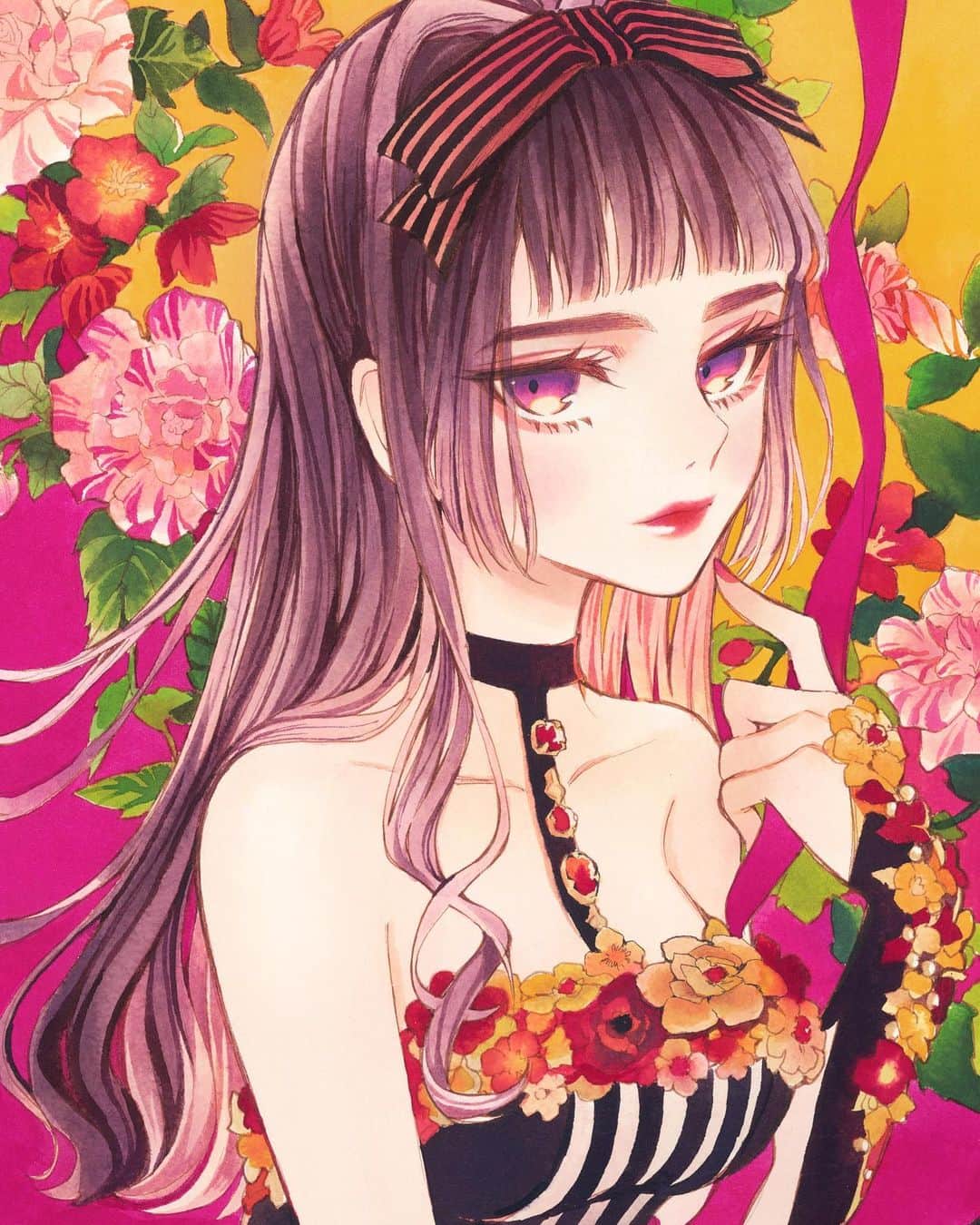 レモンさんのインスタグラム写真 レモンinstagram 今回はカラーインクです イラスト カラーインク 8月4日 時32分 Remon