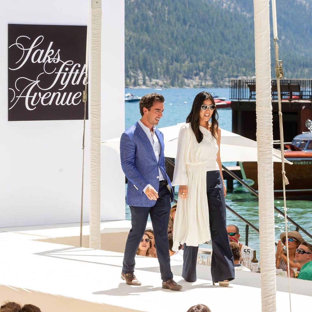 Saks Fifth Avenueのインスタグラム：「This weekend, we celebrated in #SaksStyle in partnership with @oscardelarenta to mark the 50th anniversary of Save Lake Tahoe.」