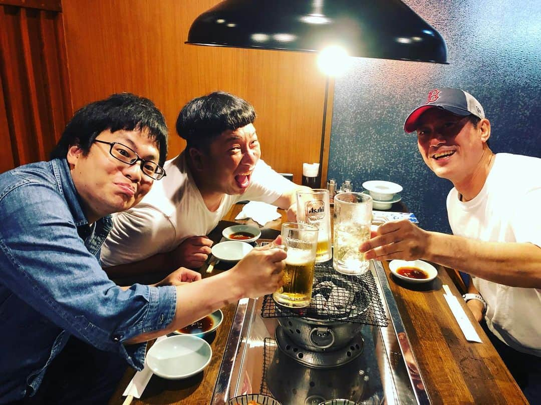 逸見太郎さんのインスタグラム写真 - (逸見太郎Instagram)「久々の夜呑み in 郡山🍻  誰がボケで誰が突っ込み 担当⁉️ #牛門#炭火焼#郡山市#いなのこうすけ#ピンボケたろう#逸見太郎 #ゆかいな仲間#焼肉デート#うねめ祭りの夜#ウィークエンド#weekend#ふくしま」8月4日 22時13分 - taro_itsumi