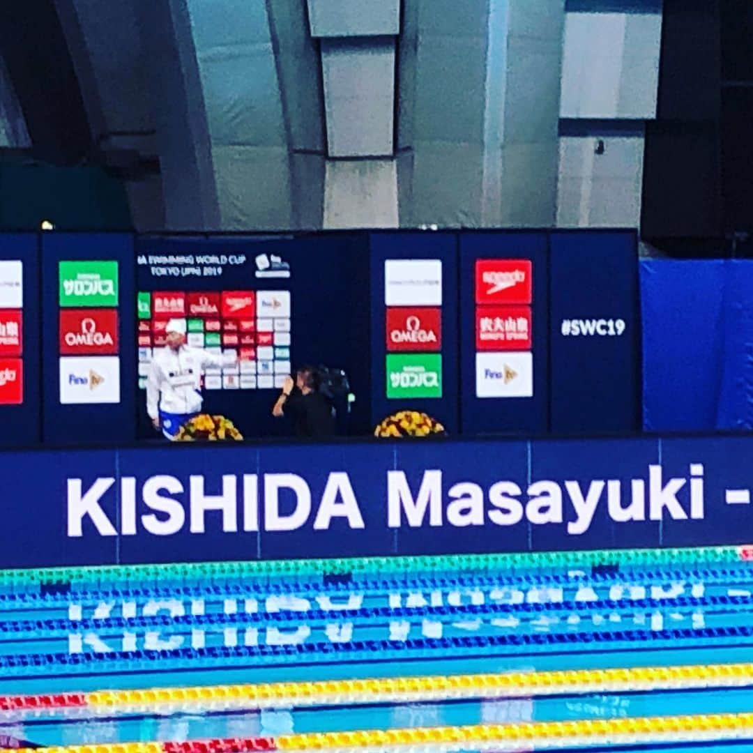 岸田真幸のインスタグラム：「ワールドカップ東京大会に出場してきました🏊‍♂️ 50mバタフライは5位でした！ . https://www.tsukasa-s.com/blog/2019/08/01/52 . #ツカサ電工 #ツカサドルフィン #TSUKASA #TSUKASAdolphin #岸田真幸 #MasayukiKishida  #水泳 #競泳 #swimming #FINA #worldcup #Tokyo #SWC19 #FINAスイミングワールドカップ #東京大会」