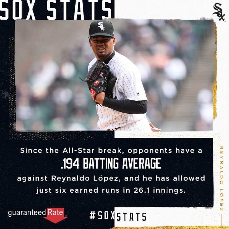 シカゴ・ホワイトソックスさんのインスタグラム写真 - (シカゴ・ホワイトソックスInstagram)「Since the break, Reynaldo has been 🔥🔥🔥. #SoxStats」8月4日 22時50分 - whitesox