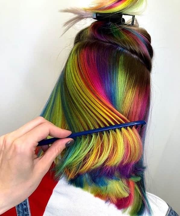 CosmoProf Beautyさんのインスタグラム写真 - (CosmoProf BeautyInstagram)「Waking up to this Rainbow 😍🌈⁣ ⁣ Color used: @matrix #SoColorCult ⁣ Hair by: @kato_studio_⁣ ⁣ Save up to 55% on the Matrix #TotalResults Keep Me Vivid Collection during our Anniversary Sale - August 1-15th at #cosmoprofbeauty where you are #licensedtocreate 💙💚💛❤️🧡💗💜⁣ ⁣ #repost #rainbowhair #matrixhaircolor #colorfulhair #rainbowhaircolor #creativehair」8月4日 23時59分 - cosmoprofbeauty