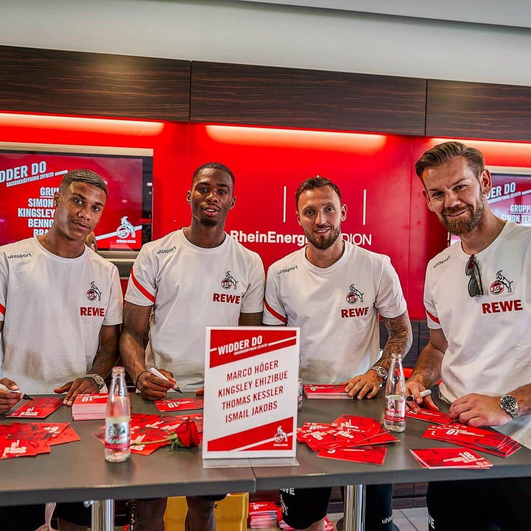 マルコ・ヘーガーのインスタグラム：「#danke für den Tag #effzeh -fans 🔴⚪️🐐 #saisoneröffnung #fc #fans #support #together #team #blessed #positivevibes #enjoy #köln #mh6 #liebedeinestadt」