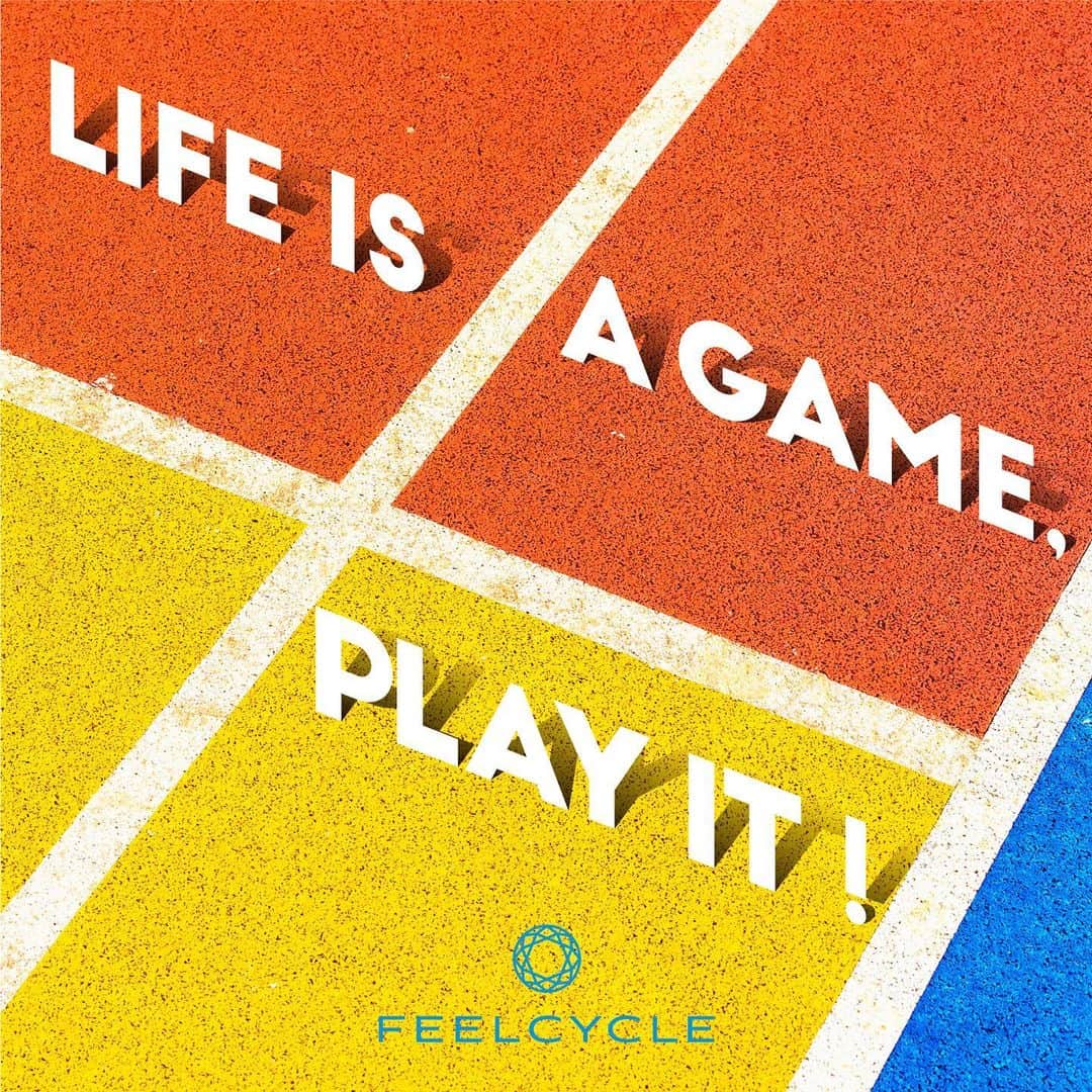 のインスタグラム：「. Life is a game.Play it. . -人生はゲームだ。楽しもう。- . #feelcycle #フィールサイクル #feel #cycle #mylife #morebrilliant #itsstyle #notfitness #暗闇 #バイクエクササイズ #フィットネス #ジム #45分で約800kcal消費 #滝汗 #ダイエット #デトックス #美肌 #ストレス解消 #リラックス #集中 #音楽とひとつになる #格言 #名言 #人生 #輝く #ポジティブ」