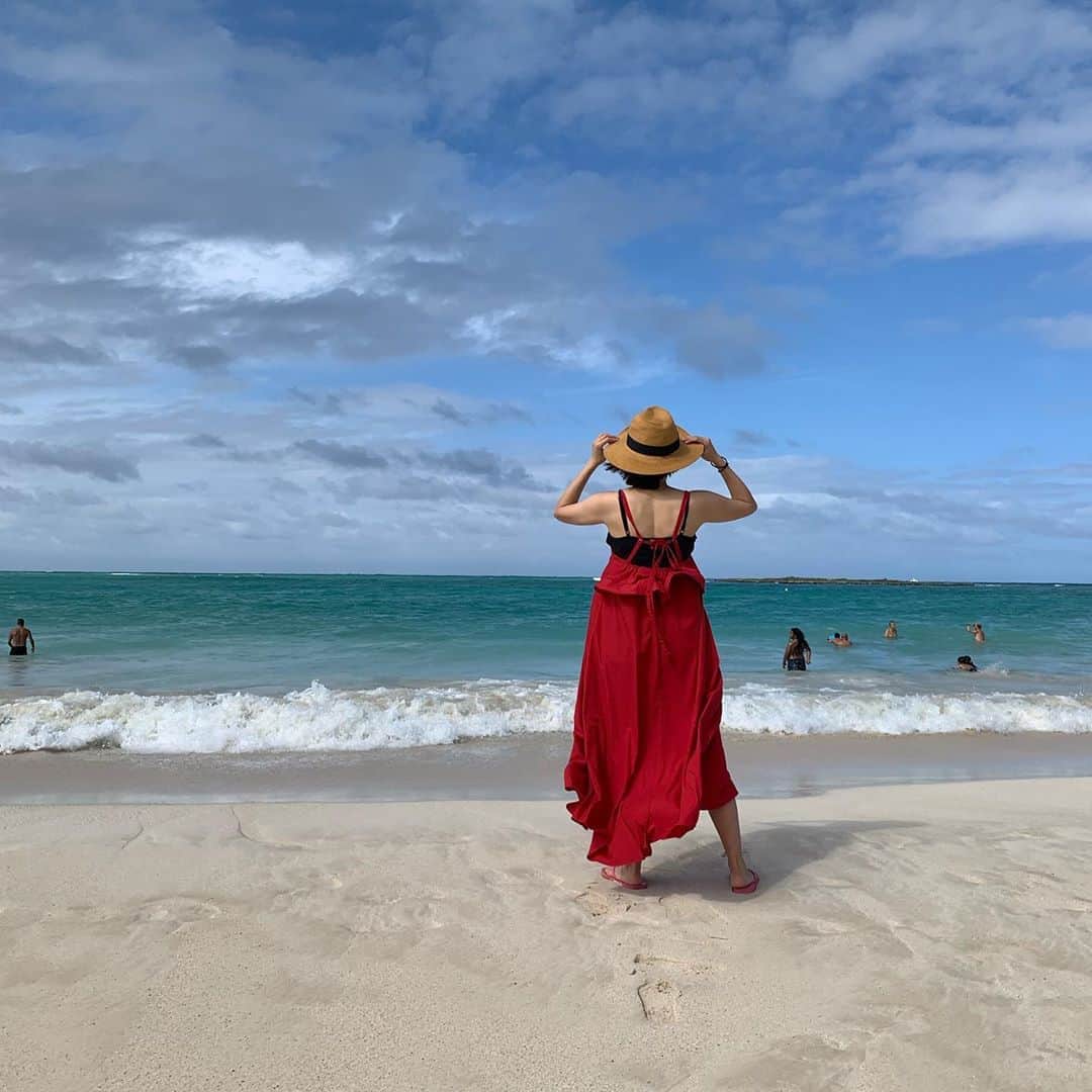 吉村美紀のインスタグラム：「Kailua Beach！ 風が気持ちいい〜 #hawaii #kailuabeach」