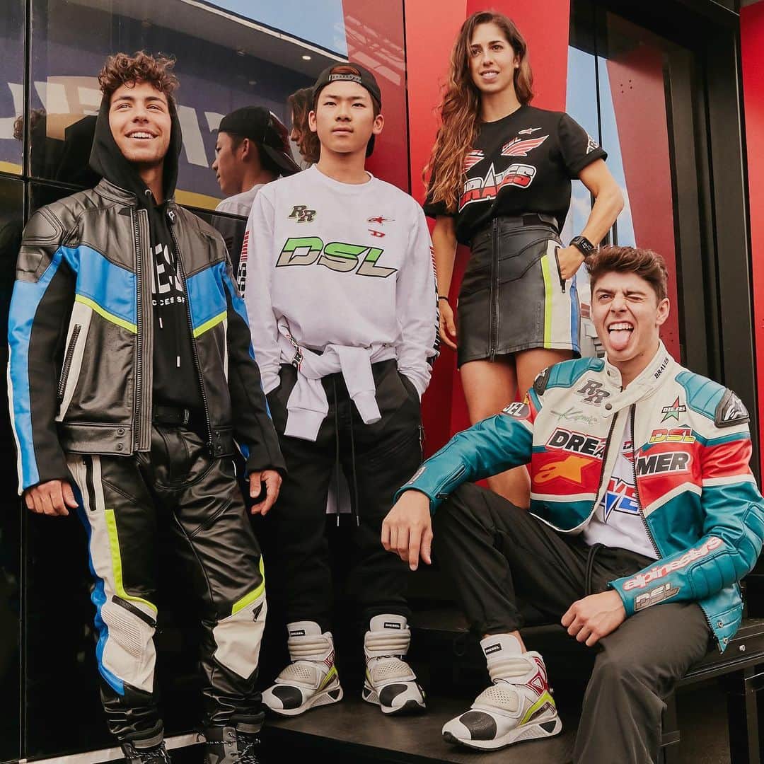 ディーゼルのインスタグラム：「Check out how real riders @mariaherrera_6, @fabiodiggia21, @eneabastianini and @ayumusasaki_71 are rocking the new Diesel capsule collection with Alpinestars #DieselxAlpinestars」