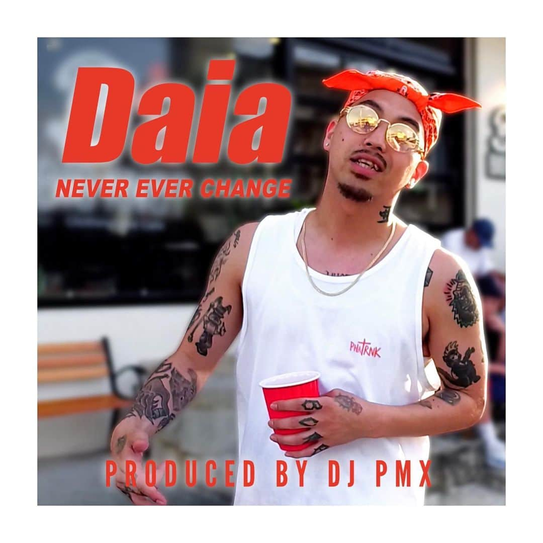 DJ PMXさんのインスタグラム写真 - (DJ PMXInstagram)「配信予約開始  Daia / Never Ever Change  Produced by DJ PMX  渋谷エイジアでのリリースパーティーを大成功に収めた、AbemaTV「ラップスタア誕生」初代チャンプである沖縄の最終兵器 “Daia”。 来年予定している横浜のレジェンド DJ/プロデューサーDJ PMXのフルプロデュースアルバムから「Never Ever Change」を8月11日月曜日にリリース!。 . アーティスト : Daia タイトル : Never Ever Change 発売日 : 8月11日 ジャンル : ヒップホップ 全配信サイト レーベル : DBL MUSIC / VAA  #daia #nevereverchange #沖縄 #dblmusic #vaa #locohama」8月5日 12時32分 - djpmx_locohama