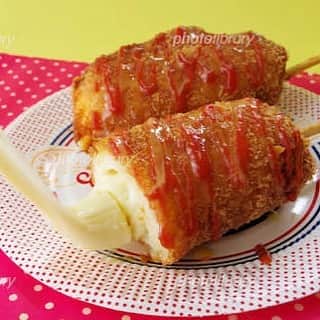 のインスタグラム：「#チーズハットグ」
