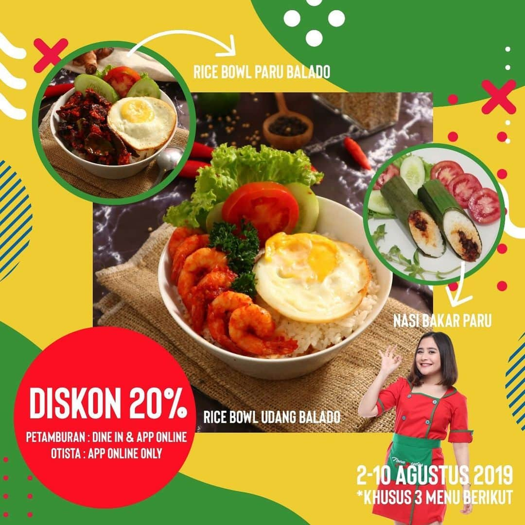 Prilly Latuconsinaさんのインスタグラム写真 - (Prilly LatuconsinaInstagram)「Kabar baik buat Pecinta pedes! Discount 20 % yaaa! Di Petamburan makan disana juga discount! Sisanya pake app online yahh! Cus pesennn ❤️❤️ @nonajudesss」8月5日 18時31分 - prillylatuconsina96