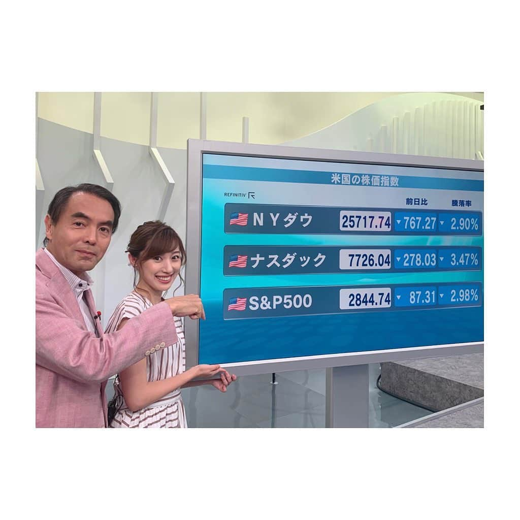 楠紗友里さんのインスタグラム写真 - (楠紗友里Instagram)「世界のマーケットが動揺しています。 米中の経済対立により株安が止まらず、国内の企業にも影響が出てきそうです…。 この後鈴木さんに、詳しく教えてもらいます！ （本当は笑っていられない状況なのですが、写真を撮る前面白い事があってめちゃくちゃ笑顔に😓🤭🙇‍♀️） #bsテレ東 #早起き日経プラスft #日本経済新聞 #financialtimes #株価下落 #株安 #マーケット #market #morningshow #live #news #goodmorning #photooftheday」8月6日 5時29分 - sayuri_kusunoki