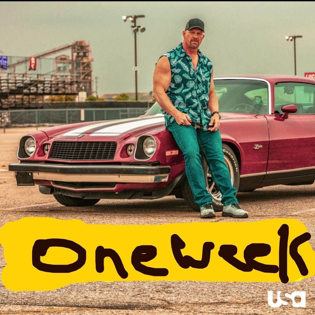 ストーン・コールド・スティーブ・オースチンのインスタグラム：「Season premiere of my new show Straight Up Steve Austin in one week on @usa_network after @wwe Raw. Set your DVR’s.」