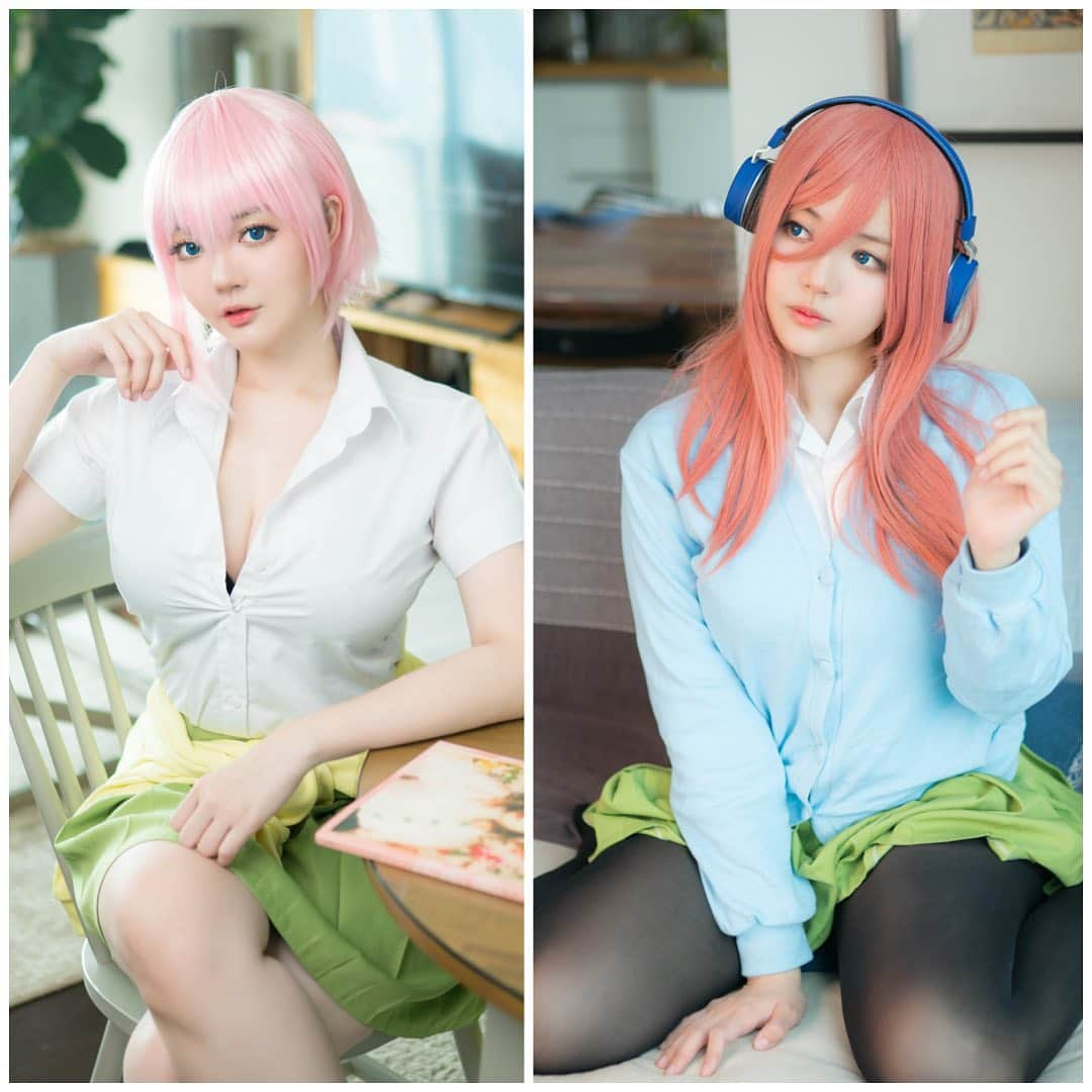 YingTzeさんのインスタグラム写真 - (YingTzeInstagram)「Ichika or Miku ? 😋❤️ Quintessential Quintuplets. Nakano Miku photo set is Patreon Reward for August . ❤️ ▶️ www.patreon.com/yingtze _ I’m still planning to shoot all 5 sisters but on separate days thats why it’s taking forever ! 😂 Nino is next on the list ~ her wig finally arrived ! _ 📸 @17.ambition  #blessed #yingtzecosplay #quintessentialquintuplets #gotobunnohanayome #nakanoichika #nakanomiku #nakanosisters #cosplaygirls #schooluniforms #patreoncreator」8月5日 21時21分 - yingtze