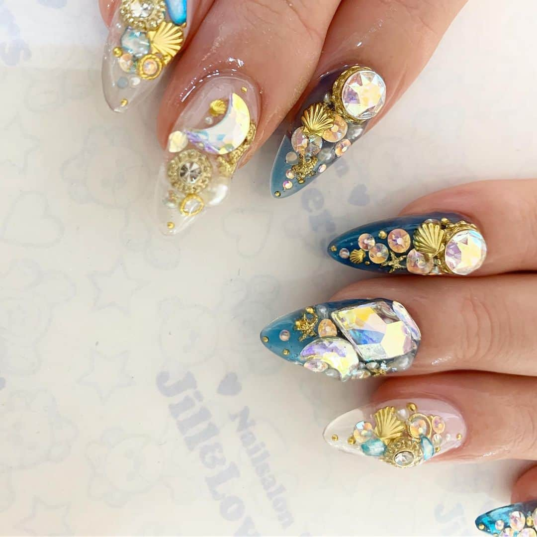 mamijinguさんのインスタグラム写真 - (mamijinguInstagram)「🐟🐡🐠 #jillandlovers #nail #nailart #paragel #gelneil#gel #ネイル #ネイルアート #me #look #love #かわいい」8月5日 22時01分 - mamijingu