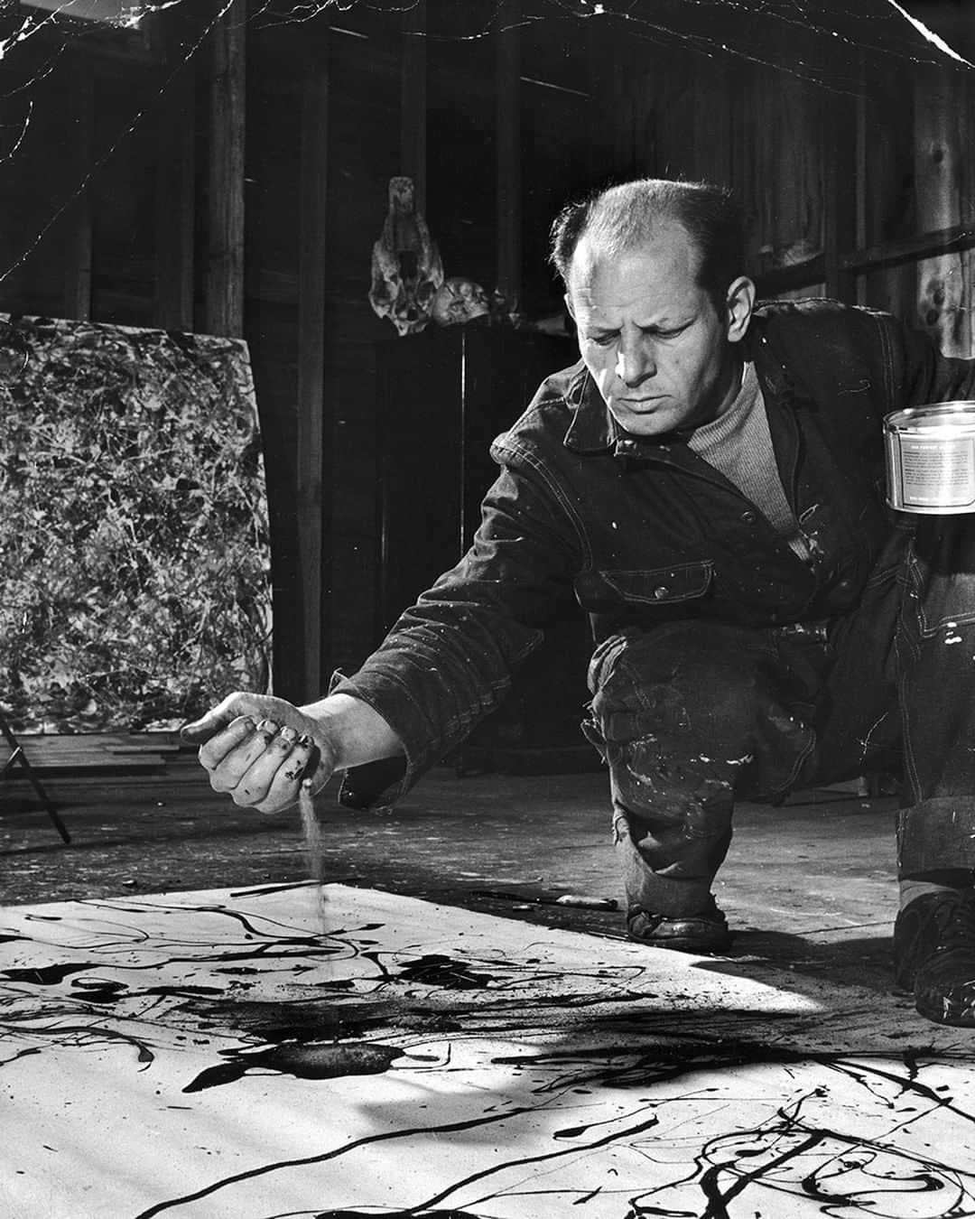 lifeさんのインスタグラム写真 - (lifeInstagram)「70 years ago this week, from the August 8, 1949 ART feature: "JACKSON POLLOCK—Is he the greatest living painter in the United States?" According to LIFE, "Recently a formidably high-brow New York critic hailed the brooding, puzzled looking man as a major artist of our time and a fine candidate to become "the greatest American painter of the 20th Century." Others believe that Jackson Pollock produces nothing more than interesting, if inexplicable, decorations. Still others condemn his pictures as degenerate and find them as unpalatable as yesterday's macaroni. Even so, Pollock, at the age of 37, has burst forth as the shining new phenomenon of American art." (Martha Holmes—The LIFE Picture Collection/Getty Images) #thisweekinLIFE #LIFElegends #JacksonPollock」8月5日 22時19分 - life