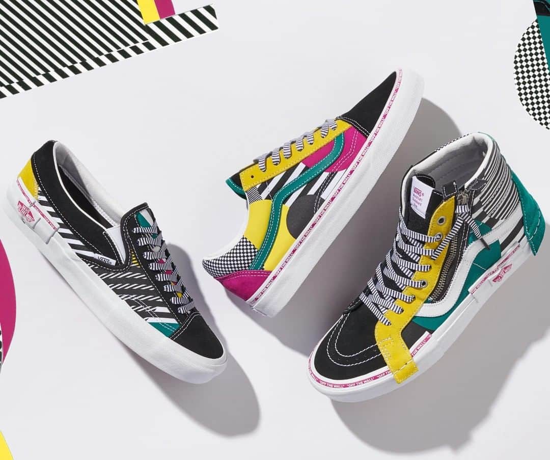 のインスタグラム：「Artful. #Vans Disarray Collection Hitting Stores Now, Men's and Kids」