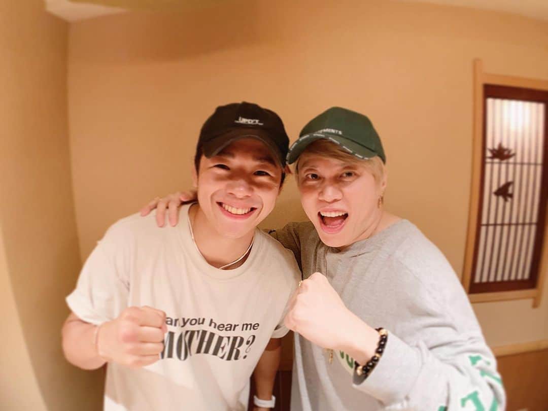 のインスタグラム：「武尊とごはん♪ジャンルやアプローチは違えど、挑み続けることの大切さを感じた夜でした！押忍！」